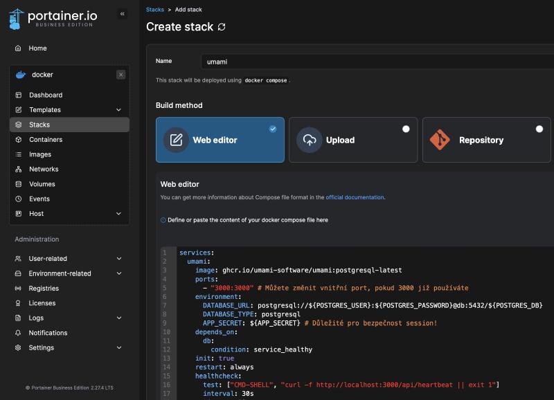 Partainer: Add stack